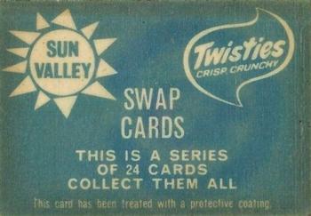 1968 Sun Valley-Twisties WAFL Swap Cards #NNO East Perth Back